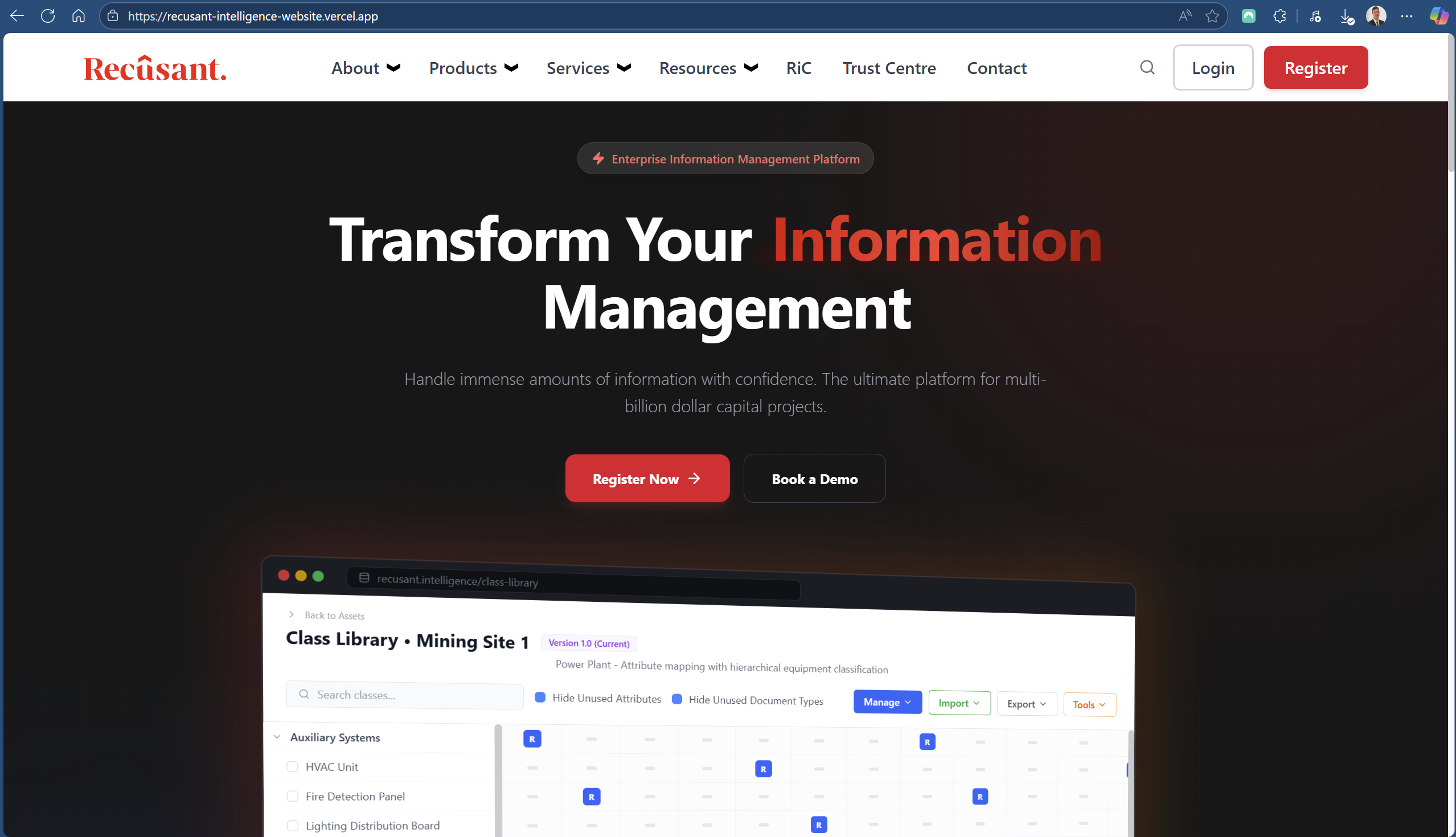Recusant Intelligence